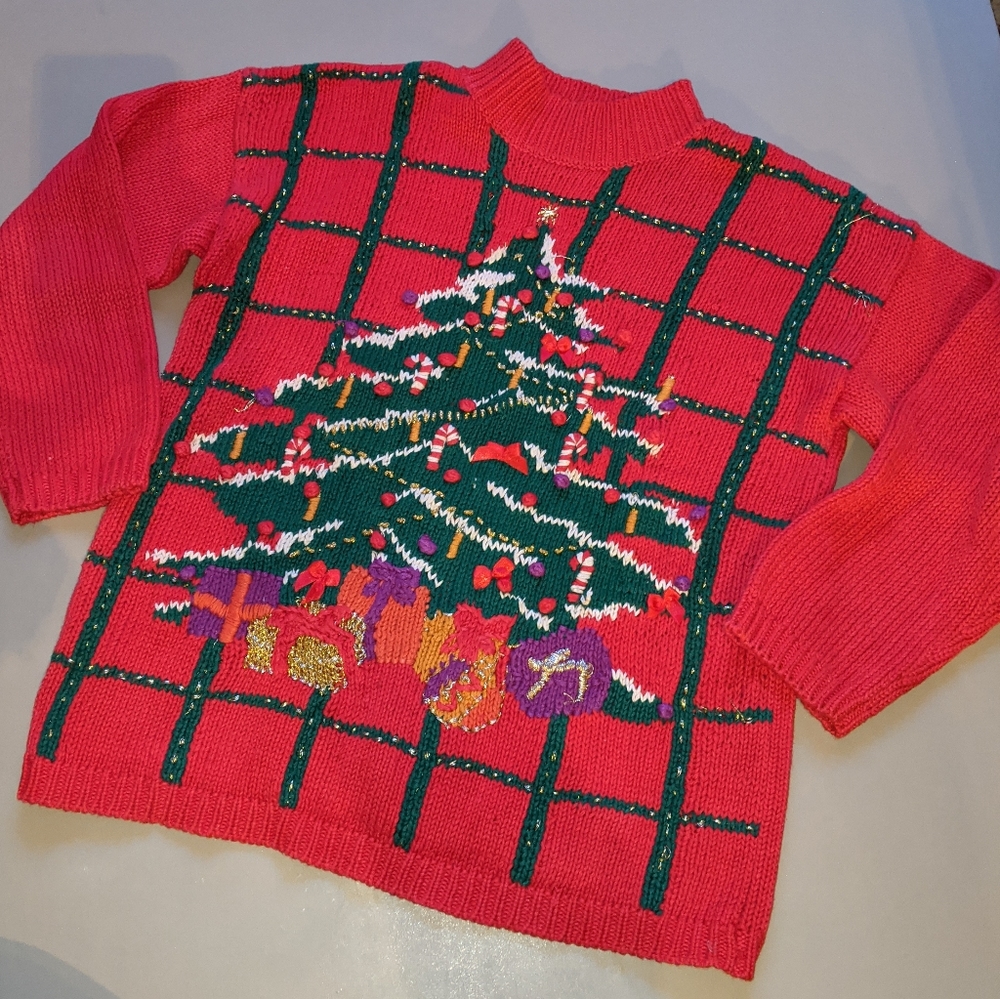 Vintage Christmas Tree Sweater